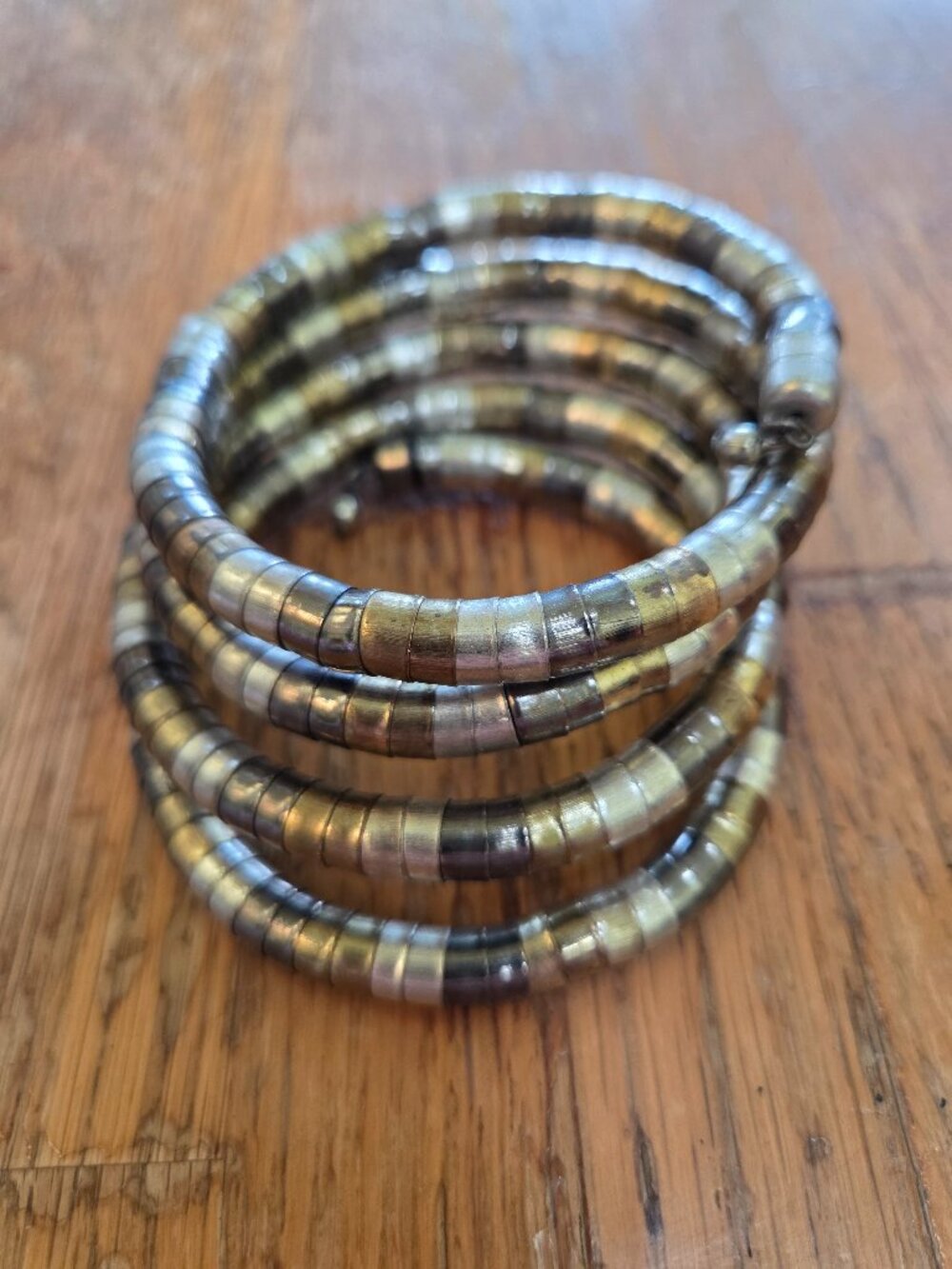 Snake Bracelet silver black and gold stretchy